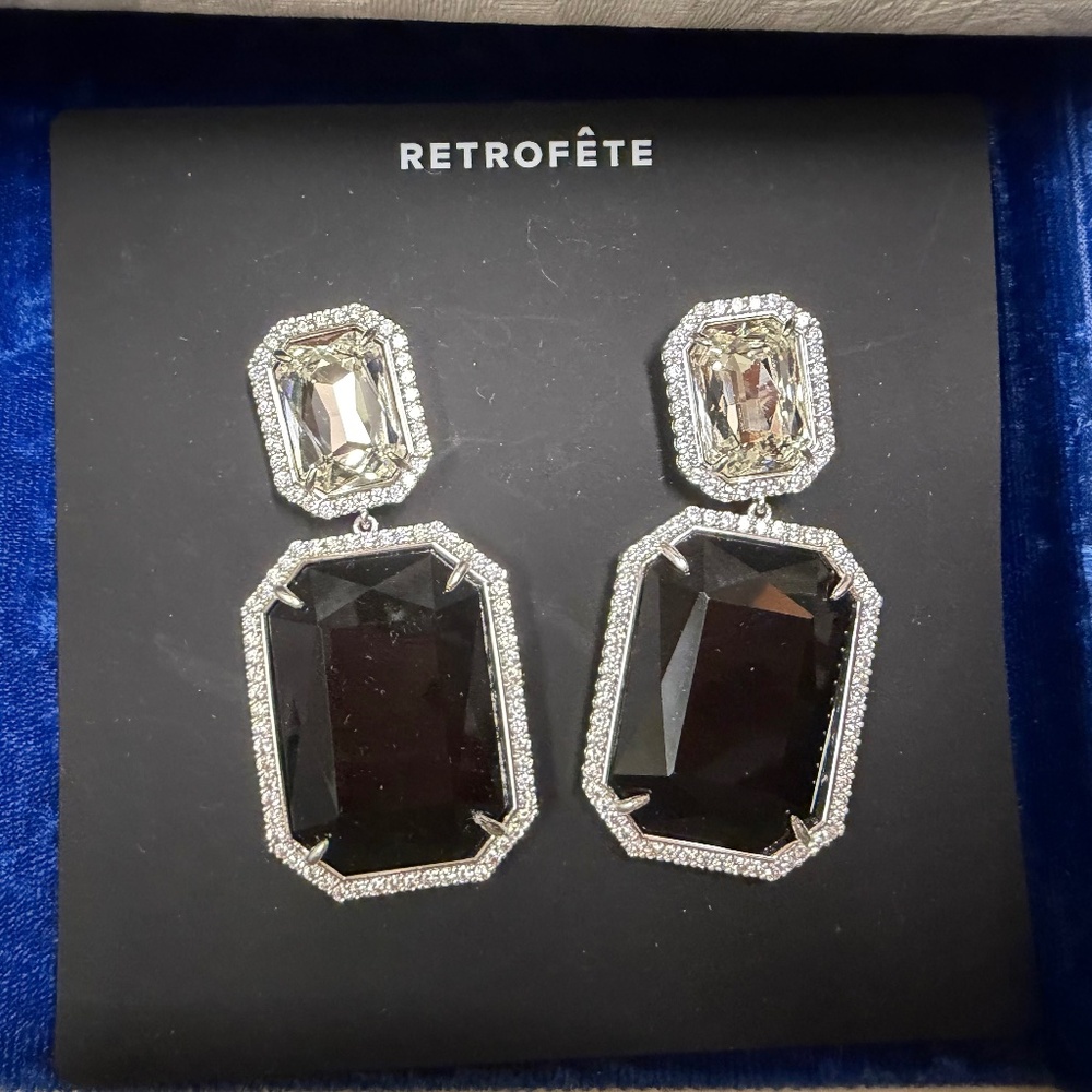 Retrofete black dangle earrings